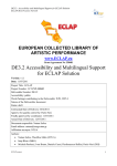 DE3.2 Accessibility and Multilingual Support for ECLAP Solution