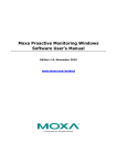 Moxa Proactive Monitoring Windows Software User`s Manual