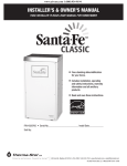 Santa Fe Classic Dehumidifier User Manual | Sylvane