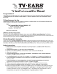 TV Ears Professional User Manual