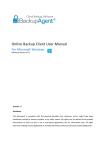 Online Backup Client User Manual