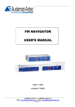 FM NAVIGATOR USER`S MANUAL