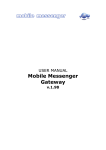 Mobile Messenger Gateway User Manual