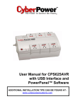 User Manual for CPS625AVR with USB Interface and