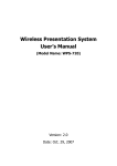Wireless Presentation System User`s Manual