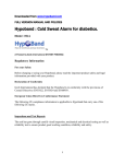 Hypoband : Cold Sweat Alarm for diabetics.