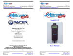 Pacer DA40 User Manual
