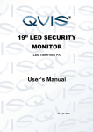 19” LED SECURITY MONITOR User`s Manual