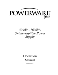 Operation Manual 30 kVA--160kVA Uninterruptible Power Supply
