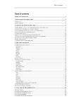 Table of contents