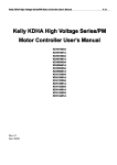 Kelly KDHA High Voltage Series/PM Motor Controller User`s Manual