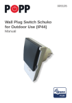 Wall Plug Switch Schuko for Outdoor Use (IP44)