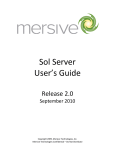Sol Server User`s Guide