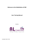 Welcome to the DotNetNuke v6 CMS User Training Manual