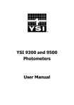 YSI 9300 / 9500 User Manual with Test Procedures