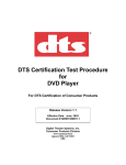 DTS Test Procedure (DVD Player)