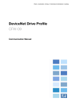 Devicenet Drive Profile - Communication Manual