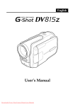 Genius G-Shot DV815Z User Guide Manual - VideoCamera