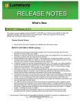 Release Notes - Lumenera Corporation