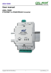 User manual of ETHERNET to RS485/RS422 Converter - CEL-MAR