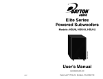 Elite Series Powered Subwoofers User`s Manual