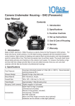 Camera Underwater Housing – GH2 (Panasonic) User Manual