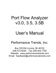Port Flow Analyzer v3.0, 3.5, 3.5B User`s Manual
