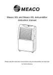 Meaco 30L and Meaco 40L dehumidifier instruction manual