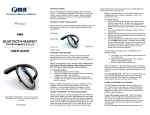 PMR BLUETOOTH HEADSET USER GUIDE