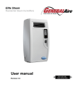 User manual - General Aire Humidifier & Air Cleaner Parts