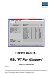 User Manual - MSL "FT for Windows"
