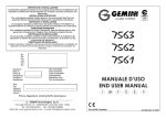 MANUALE D`USO END USER MANUAL