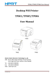 Desktop POS Printer TP801/TP805/TP806 User Manual