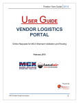 Vendor User Guide