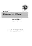 user manual of GE-1202 Ultrasonic Level Meter