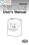 Lathem 7500E User Manual | Time Clock Pros