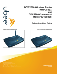 DDW2600 Wireless Router (U10CC037) and DDC2700 Commercial