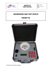 addressing and test device minibt 05