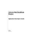 Informix Web DataBlade Module Application Developer`s Guide