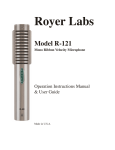 R-121 Microphone Manual