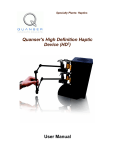Quanser`s High Definition Haptic Device (HD2) User Manual