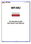 The WordPress MU Site Admin User Manual