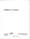 AD2000 User`s Manual - RTD Embedded Technologies, Inc.