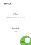 Web Panel User manual