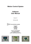 Motion Control System Software User Manual