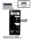 Model 130A/131 Digital Multimeter Instruction Manual