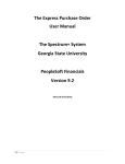 The Express Purchase Order User Manual The Spectrum+ System