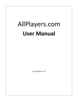 User Manual - AllPlayers.com