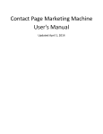 Contact Page Marketing Machine User`s Manual