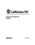 LabWindows/CVI Programmer Reference Manual